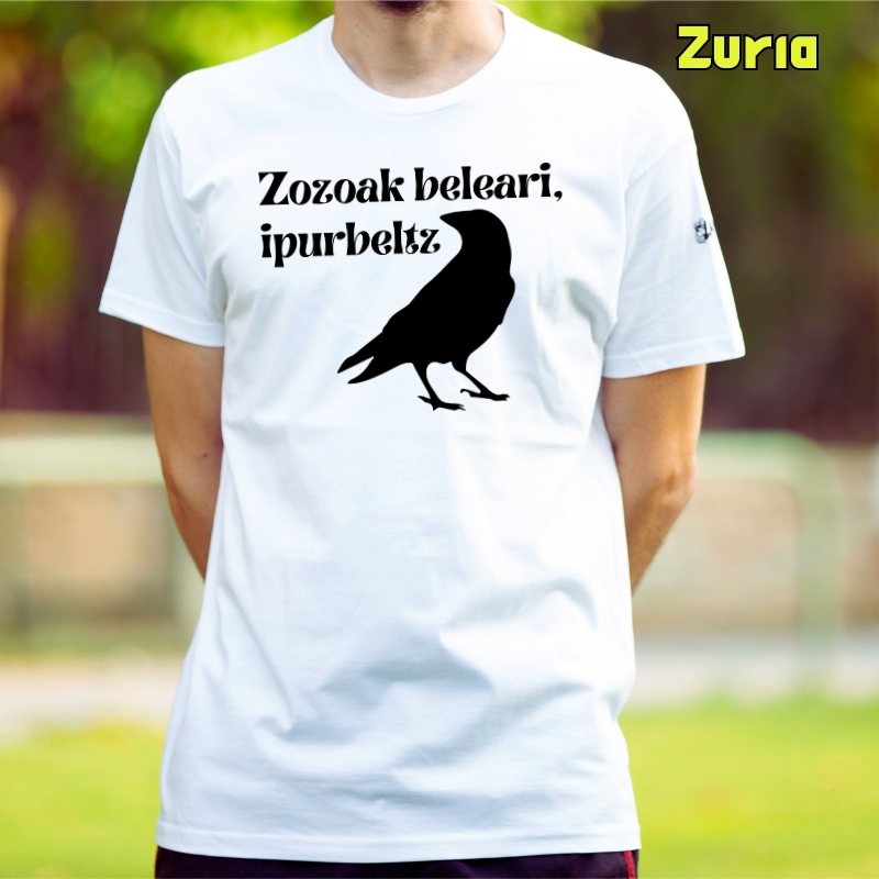 Gizonezkoen Kamiseta - Zozoak Belari Ipurbeltz