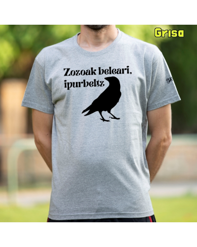 Gizonezkoen Kamiseta - Zozoak Belari Ipurbeltz
