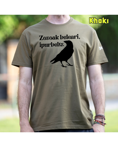 Gizonezkoen Kamiseta - Zozoak Belari Ipurbeltz