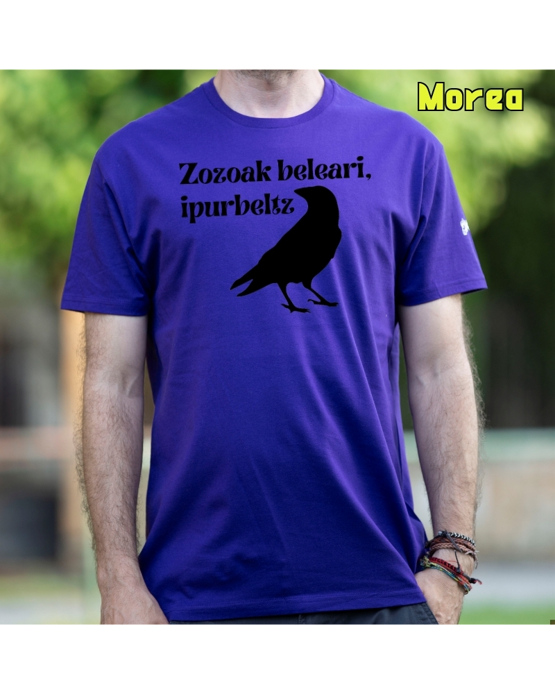 Gizonezkoen Kamiseta - Zozoak Belari Ipurbeltz