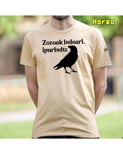 Gizonezkoen Kamiseta - Zozoak Belari Ipurbeltz