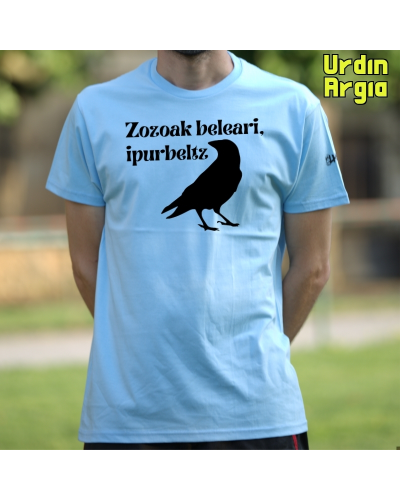 Gizonezkoen Kamiseta - Zozoak Belari Ipurbeltz
