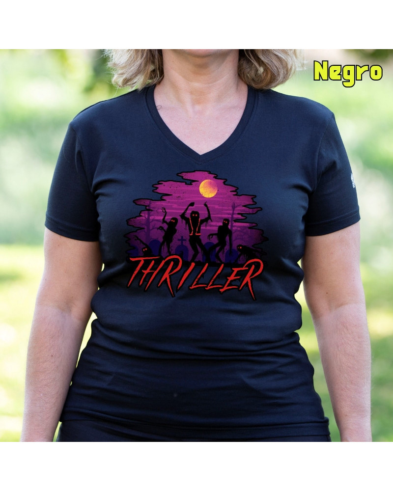 Camiseta Mujer Thriller - manga corta