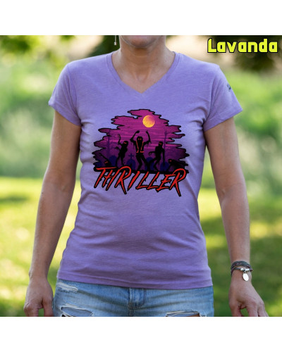 Camiseta Mujer Thriller - manga corta