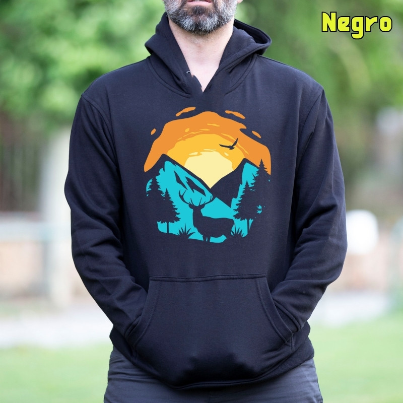 Mountain Sunset - Sudadera Hombre Con Capucha