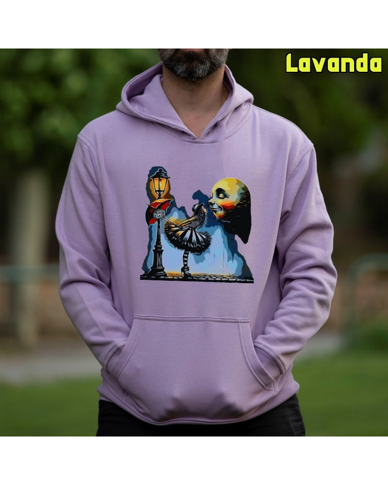 Sudadera hombre con capucha Moon Place  La Kamiseta K Buskas