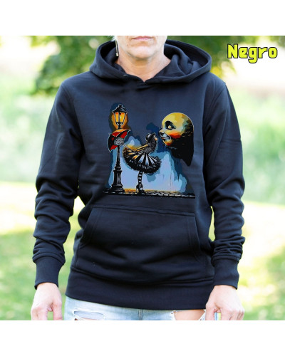 Sudadera mujer con capucha Moon Place  La Kamiseta K Buskas