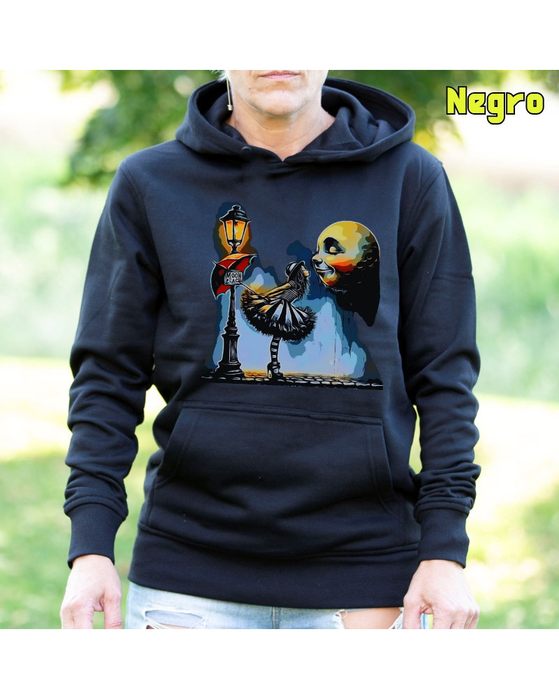Sudadera mujer con capucha Moon Place  La Kamiseta K Buskas