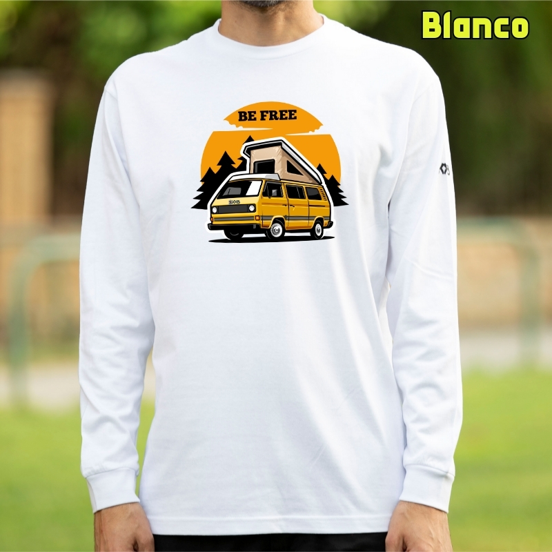 Be Free - Camiseta Hombre Manga Larga
