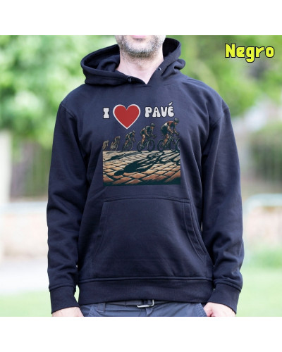 Sudadera hombre con capucha LOVE PAVE – La Kamiseta K Buskas