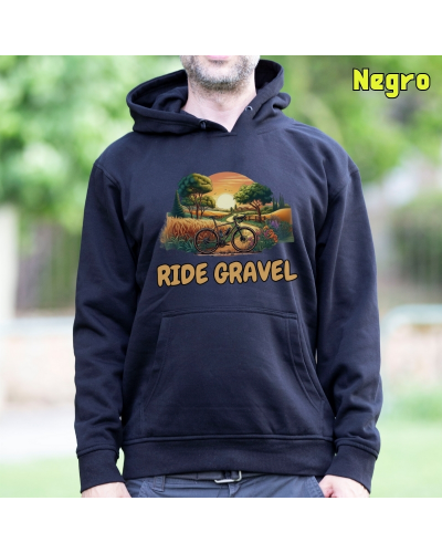 Sudadera hombre con capucha RIDE GRAVEL – La Kamiseta K Buskas