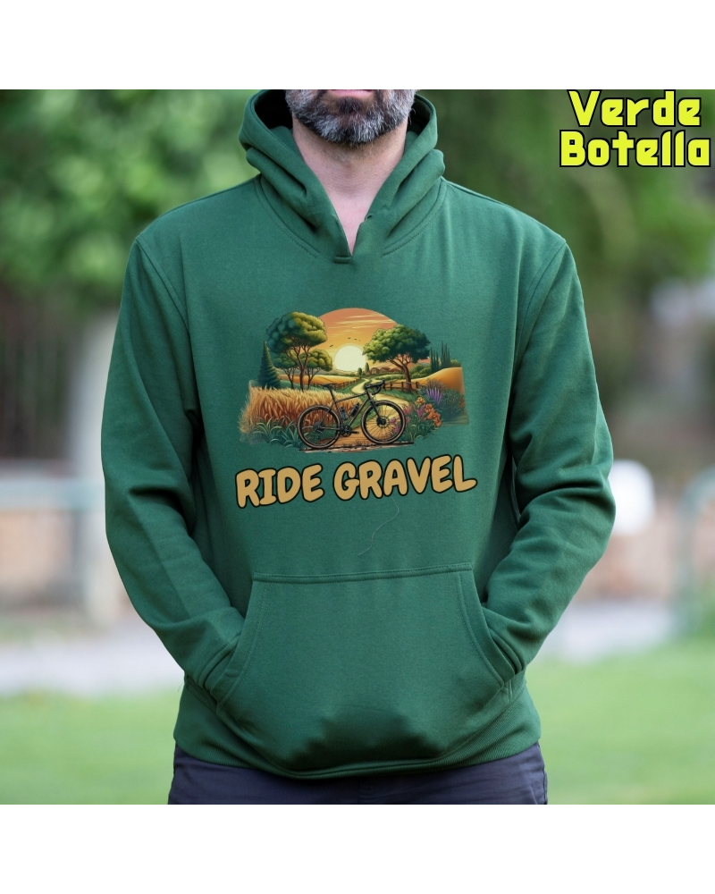Sudadera hombre con capucha RIDE GRAVEL – La Kamiseta K Buskas