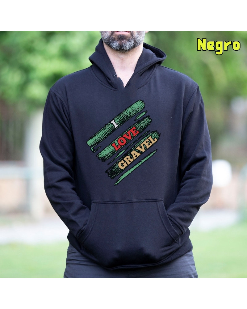 Sudadera hombre con capucha LOVE GRAVEL – La Kamiseta K Buskas