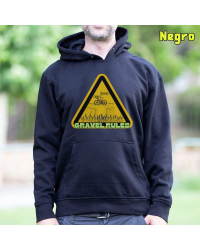 Sudadera hombre con capucha GRAVEL RULES – La Kamiseta K Buskas