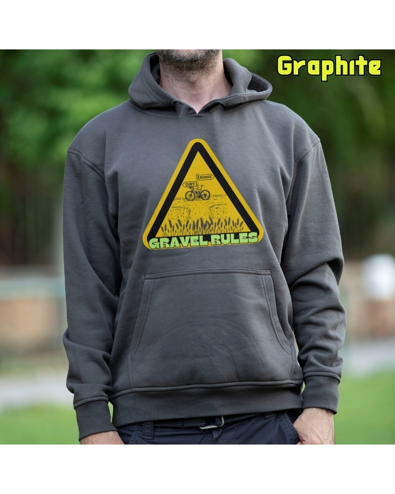 Sudadera hombre con capucha GRAVEL RULES – La Kamiseta K Buskas
