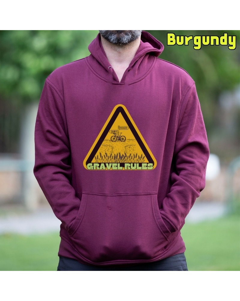 Sudadera hombre con capucha GRAVEL RULES – La Kamiseta K Buskas