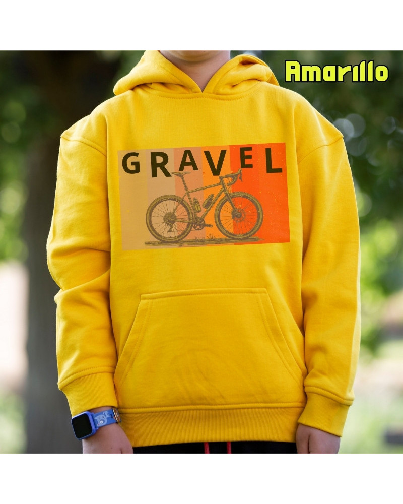 Sudadera niño con capucha GRAVEL  La Kamiseta K Buskas