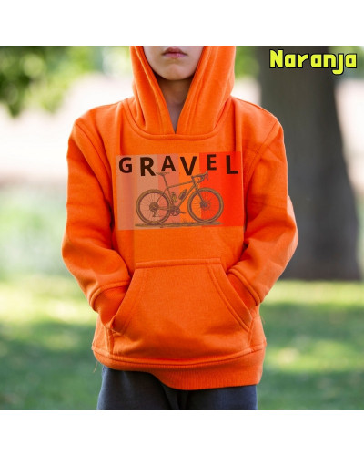 Sudadera niño con capucha GRAVEL  La Kamiseta K Buskas