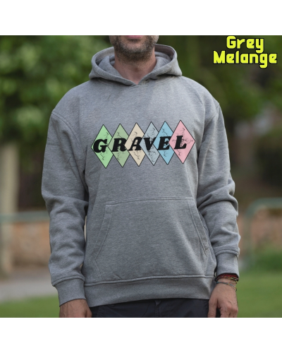 Sudadera hombre con capucha GRAVEL ROMBOS – La Kamiseta K Buskas