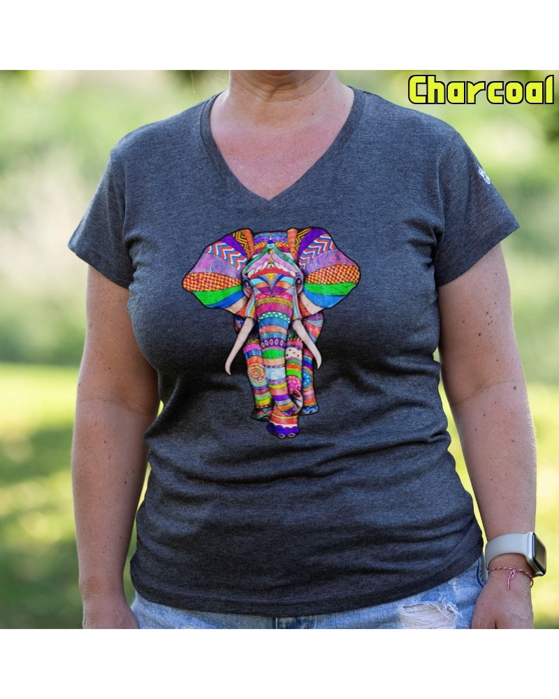 Elephant - Camiseta Mujer  Manga Corta