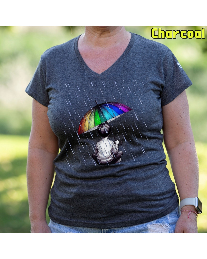 Camiseta Mujer Manga Corta - Bajo La Lluvia