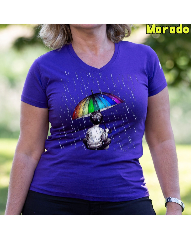 Camiseta Mujer Manga Corta - Bajo La Lluvia
