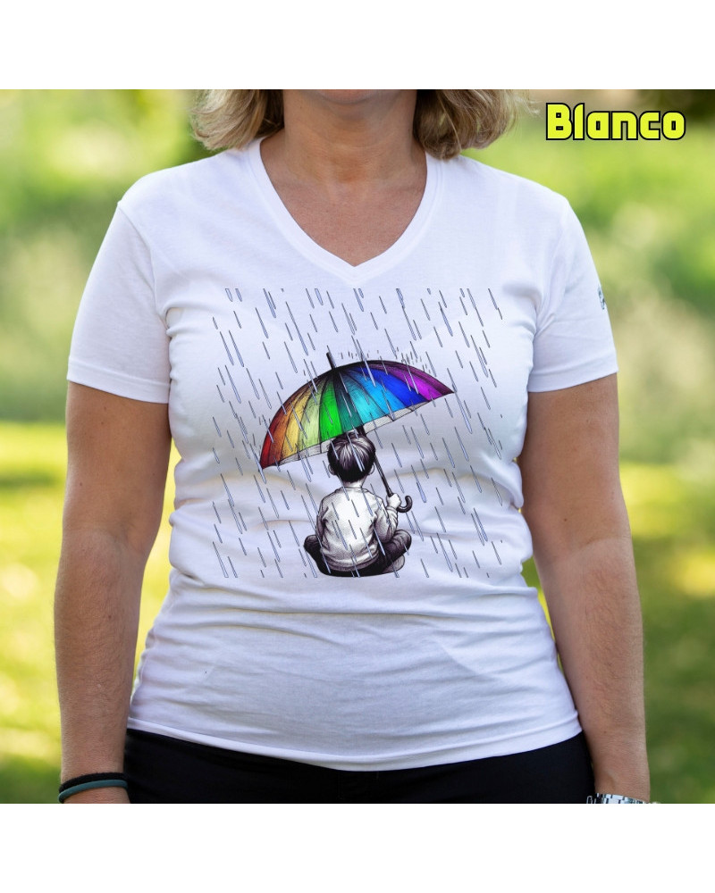 Camiseta Mujer Manga Corta - Bajo La Lluvia