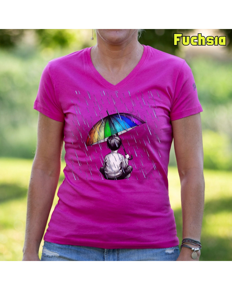 Camiseta Mujer Manga Corta - Bajo La Lluvia