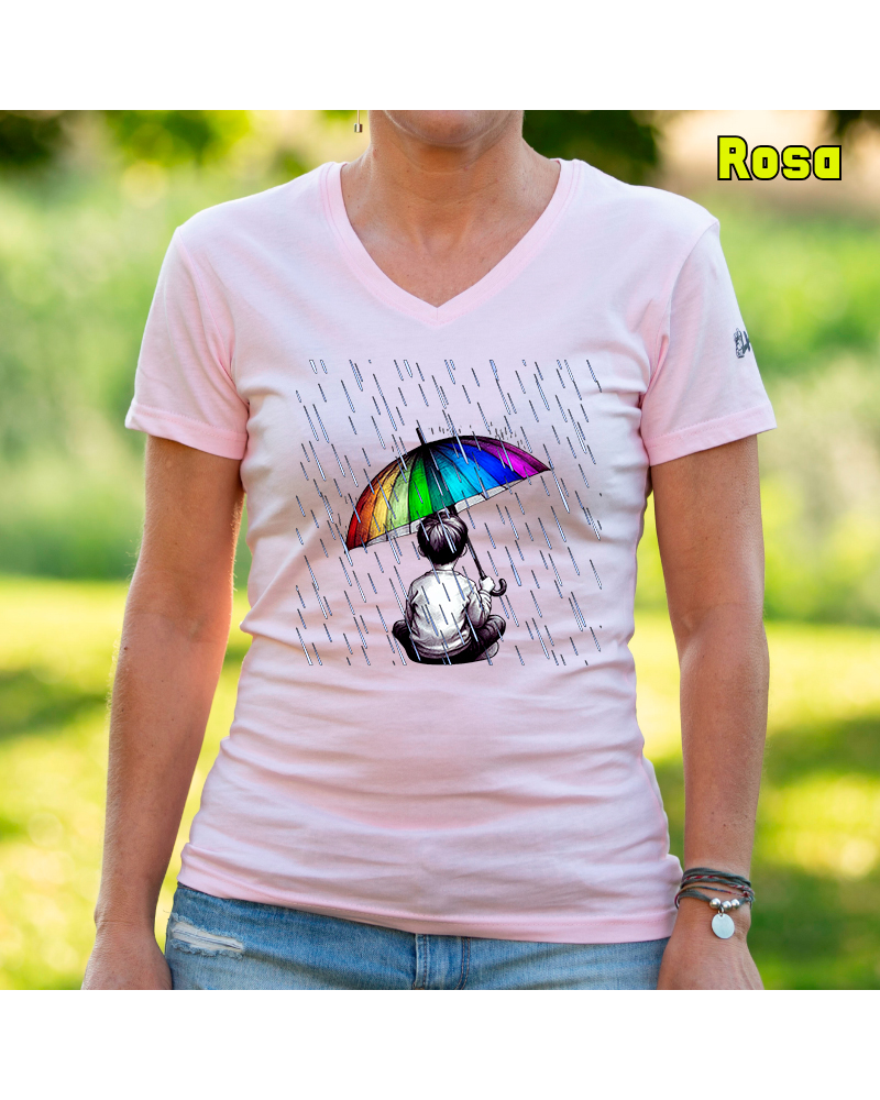 Camiseta Mujer Manga Corta - Bajo La Lluvia