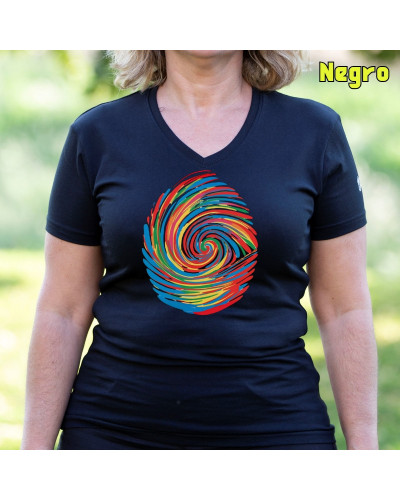 Camiseta Mujer Huella Dactilar - manga corta