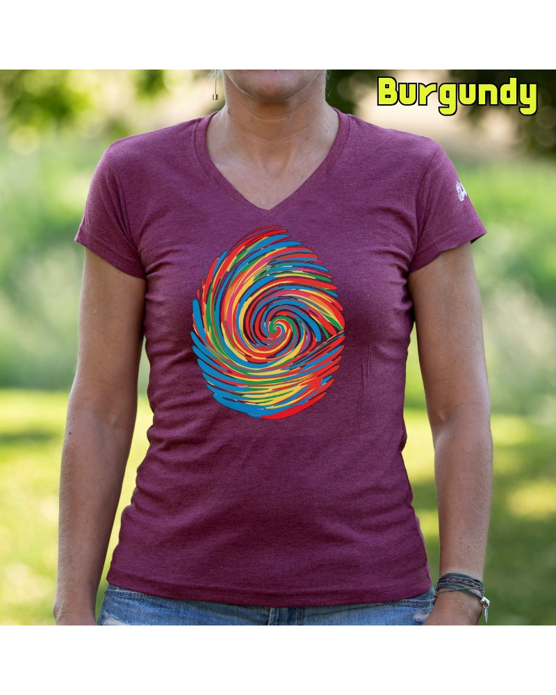 Camiseta Mujer Manga Corta - Huella Dactilar