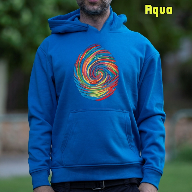 Huella Dactilar - Sudadera Hombre Con Capucha