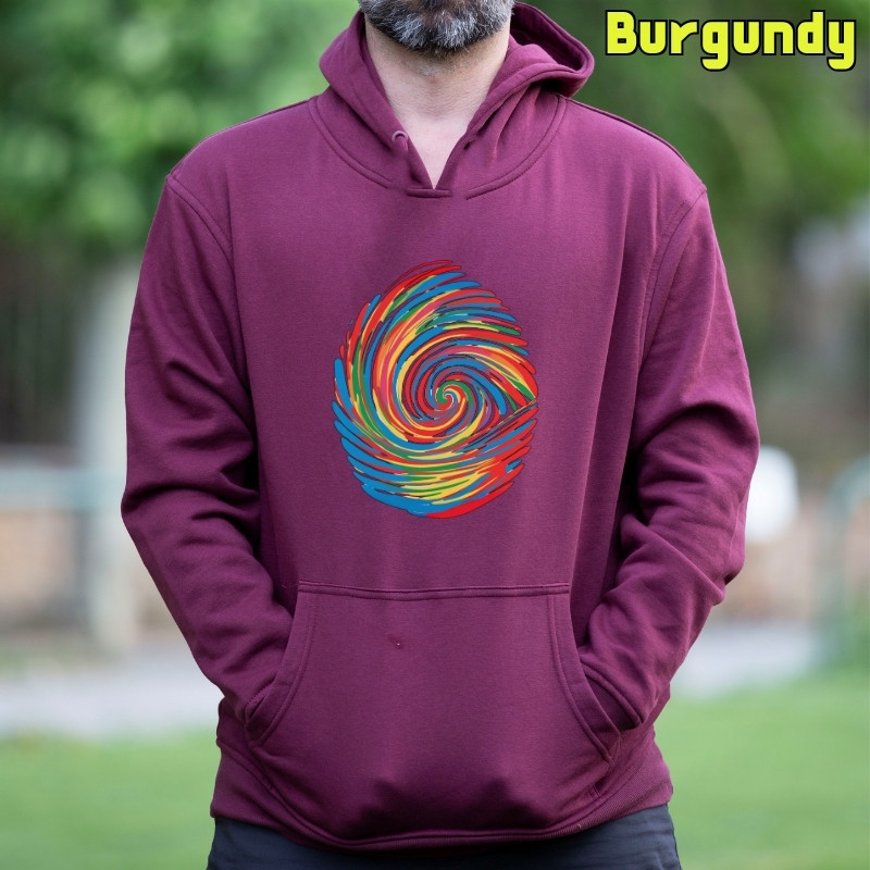 Huella Dactilar - Sudadera Hombre Con Capucha