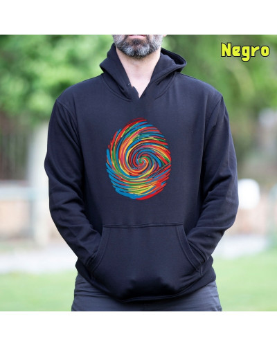 Huella Dactilar - Sudadera Hombre Con Capucha