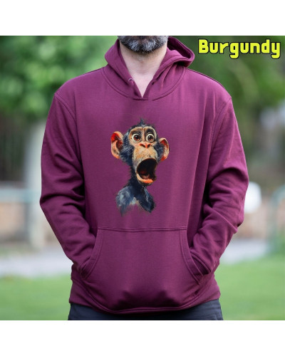 Sudadera hombre con capucha Chimpance  La Kamiseta K Buskas