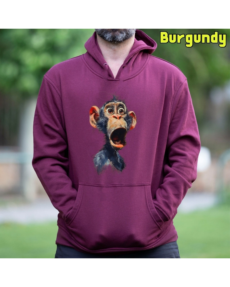 Sudadera hombre con capucha Chimpance  La Kamiseta K Buskas