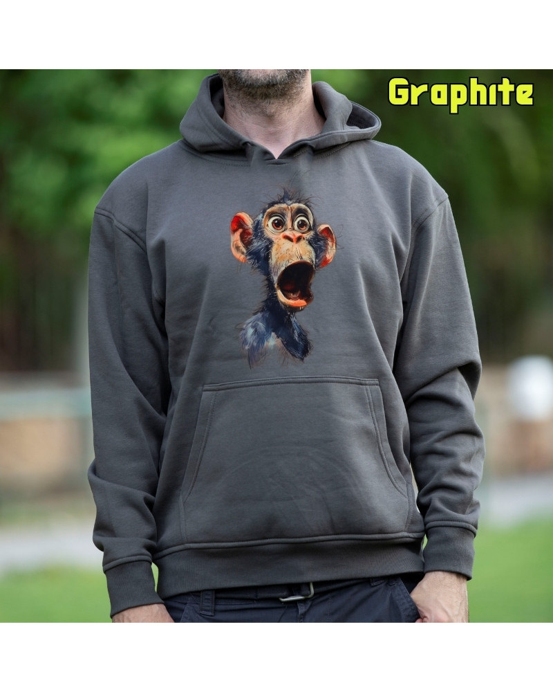Sudadera hombre con capucha Chimpance  La Kamiseta K Buskas