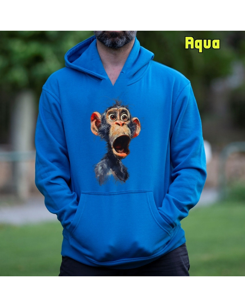 Sudadera hombre con capucha Chimpance  La Kamiseta K Buskas