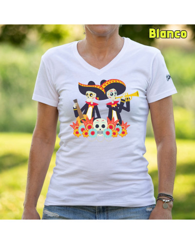 Camiseta Mujer Viva Mexico - manga corta