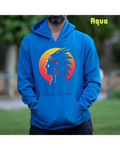 Sudadera hombre con capucha American Indian  La Kamiseta K Buskas