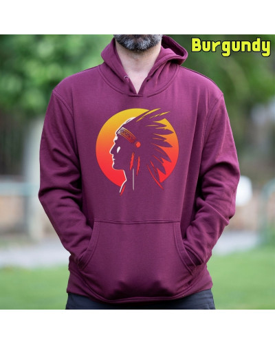 Sudadera hombre con capucha American Indian  La Kamiseta K Buskas