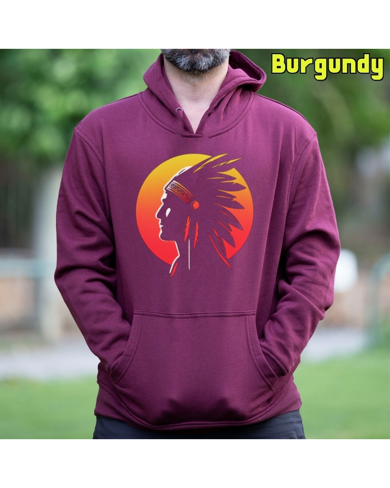 Sudadera hombre con capucha American Indian  La Kamiseta K Buskas