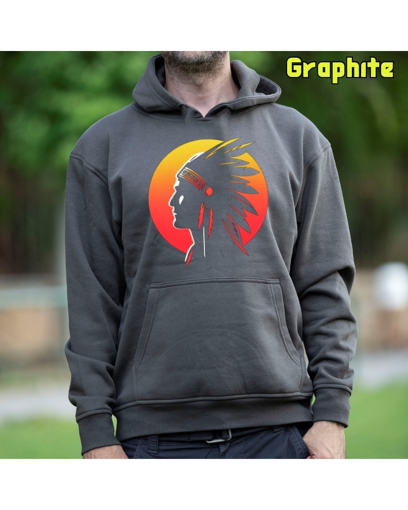 Sudadera hombre con capucha American Indian  La Kamiseta K Buskas