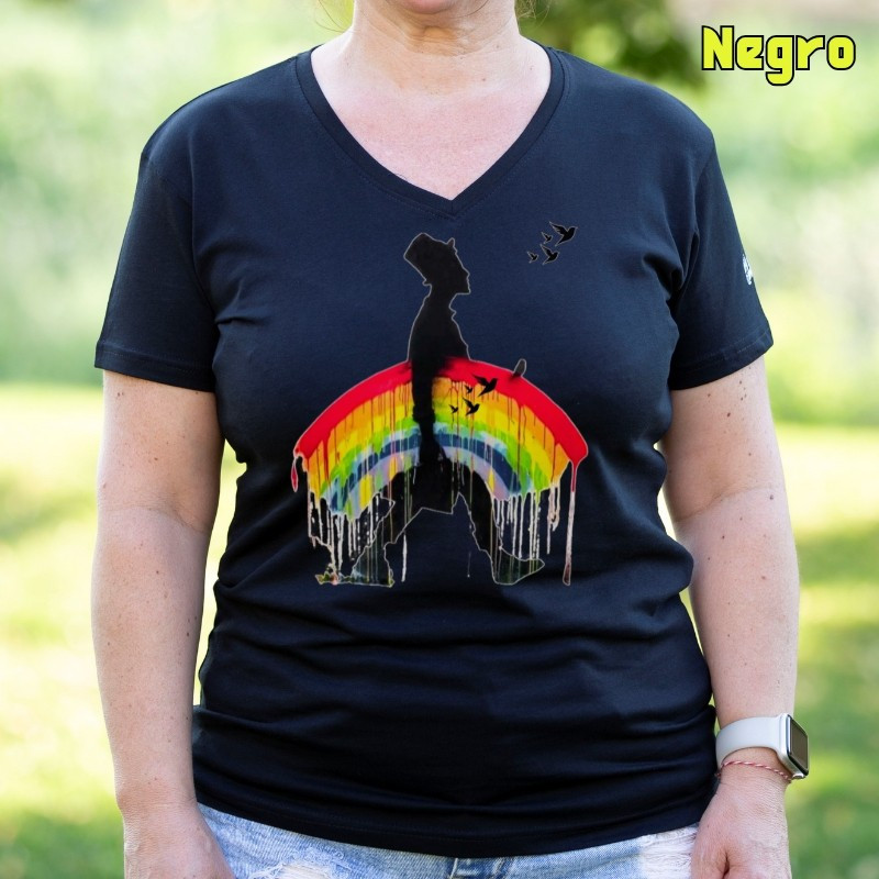 Arcoiris Bajo El Brazo - Camiseta Mujer Manga Corta