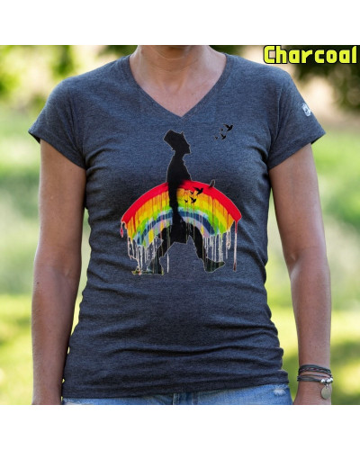 Camiseta Mujer Arcoiris Bajo El Brazo - manga corta