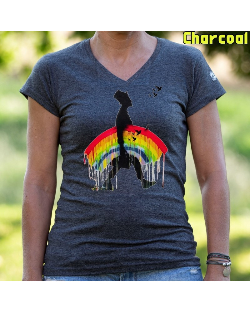 Camiseta Mujer Manga Corta - Arcoiris Bajo El Brazo
