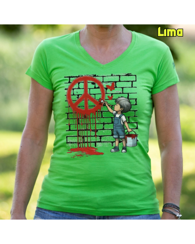 Peace - Camiseta Mujer Manga Corta