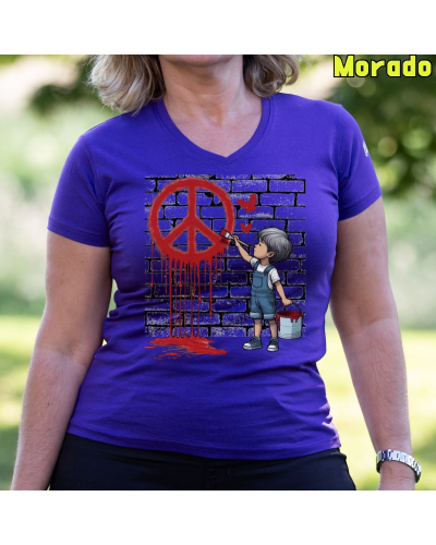 Peace - Camiseta Mujer Manga Corta