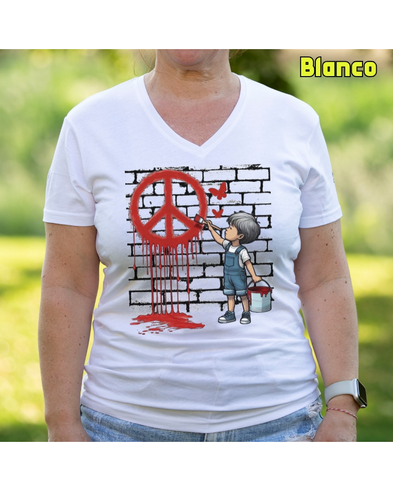 Camiseta Mujer Manga Corta -Peace