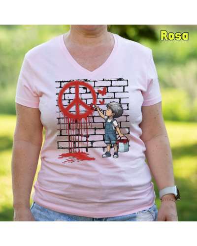 Peace - Camiseta Mujer Manga Corta